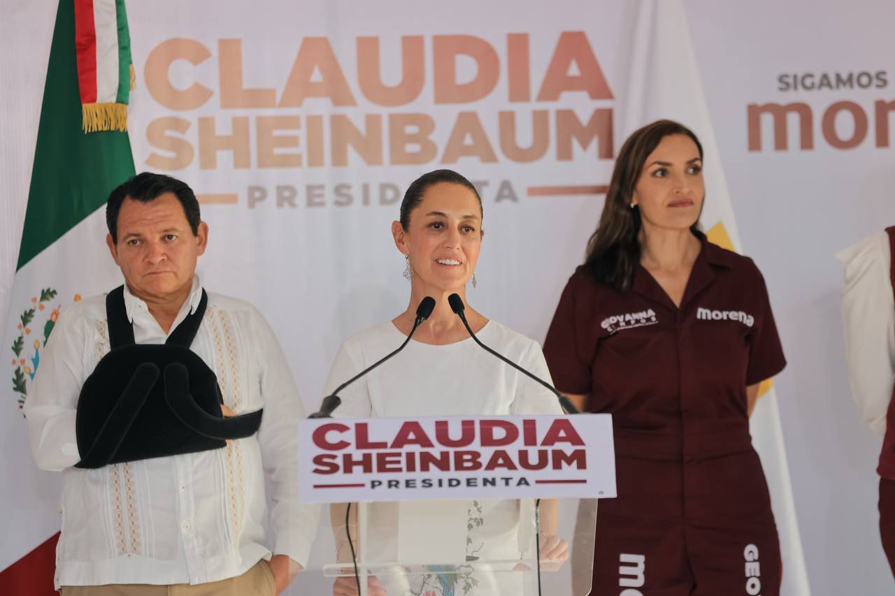 Claudia Sheinbaum y Joaquín Díaz Mena anuncian “Renacimiento Maya”