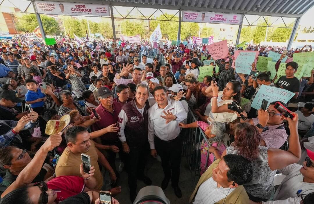 Por una Puebla segura, igualitaria y justa trabajarán Armenta y Pepe Chedraui