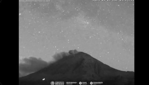 El CENAPRED informa que volcán Popocatépetl continúa en Amarillo Fase dos