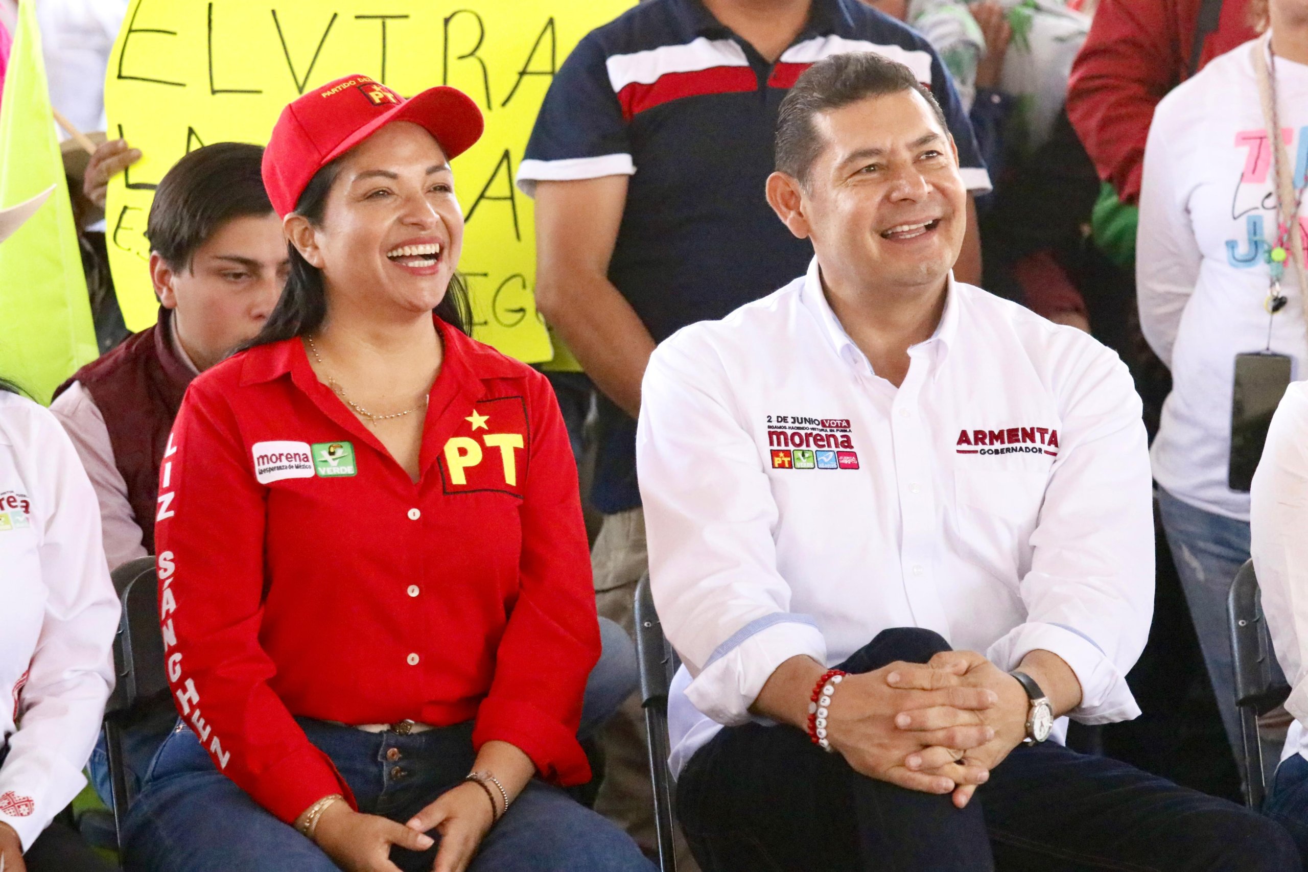 Con la fuerza PT-MORENA-VERDE, Liz Sánchez y Alejandro Armenta avanzan con miras a obtener el triunfo del 2 de junio