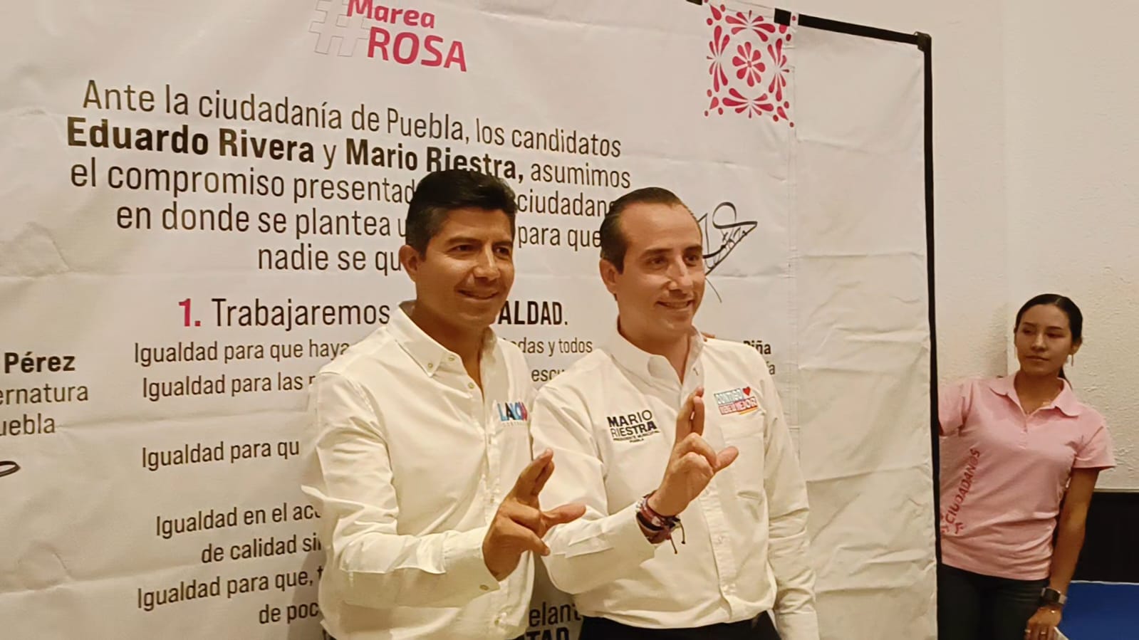 Lalo Rivera y Mario Riestra se comprometen con Unidos por México a trabajar por la igualdad y libertad