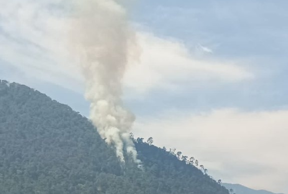 Lamenta el gobernador Sergio Salomón Céspedes que nuevamente se registren incendios forestales de manera intencional