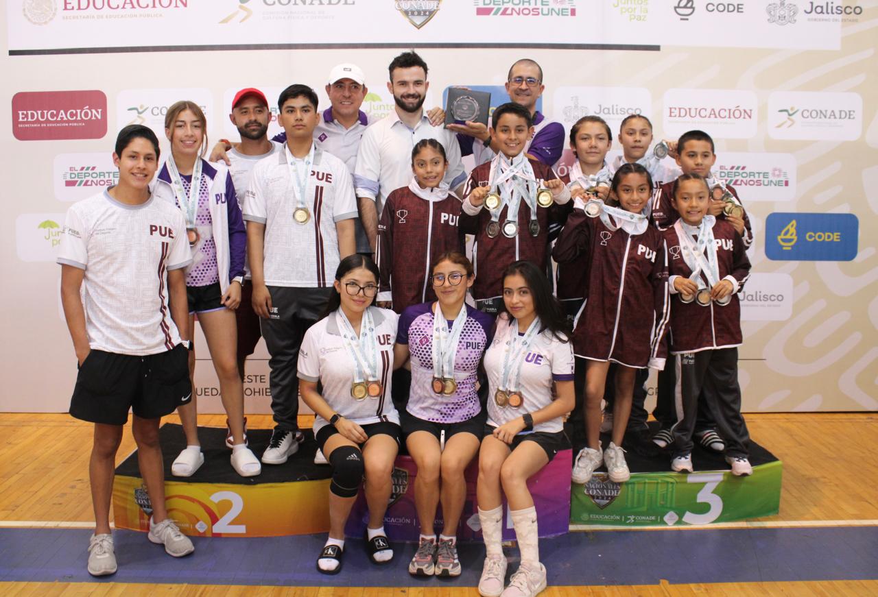 Gimnasia trampolín refrenda el segundo lugar del medallero general por disciplina