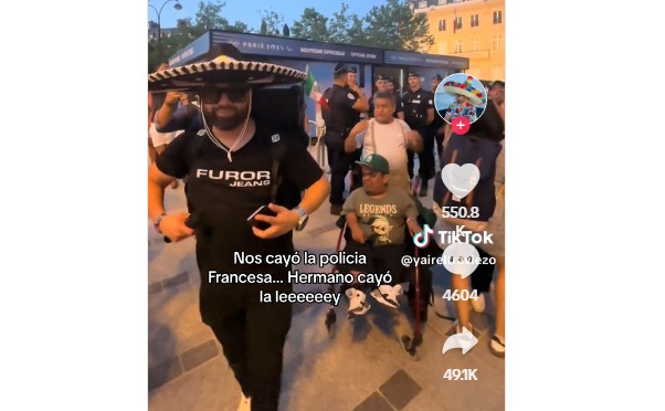 Mexicanos dedican “Hermano cayó la ley” a policías franceses en París 2024; así reaccionaron