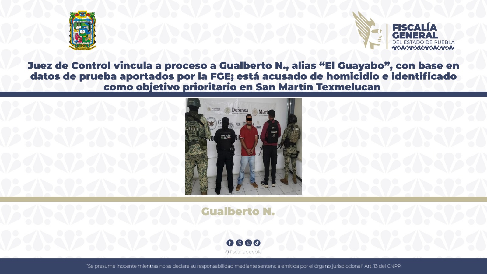Vinculado “El Guayabo”, objetivo prioritario en Texmelucan