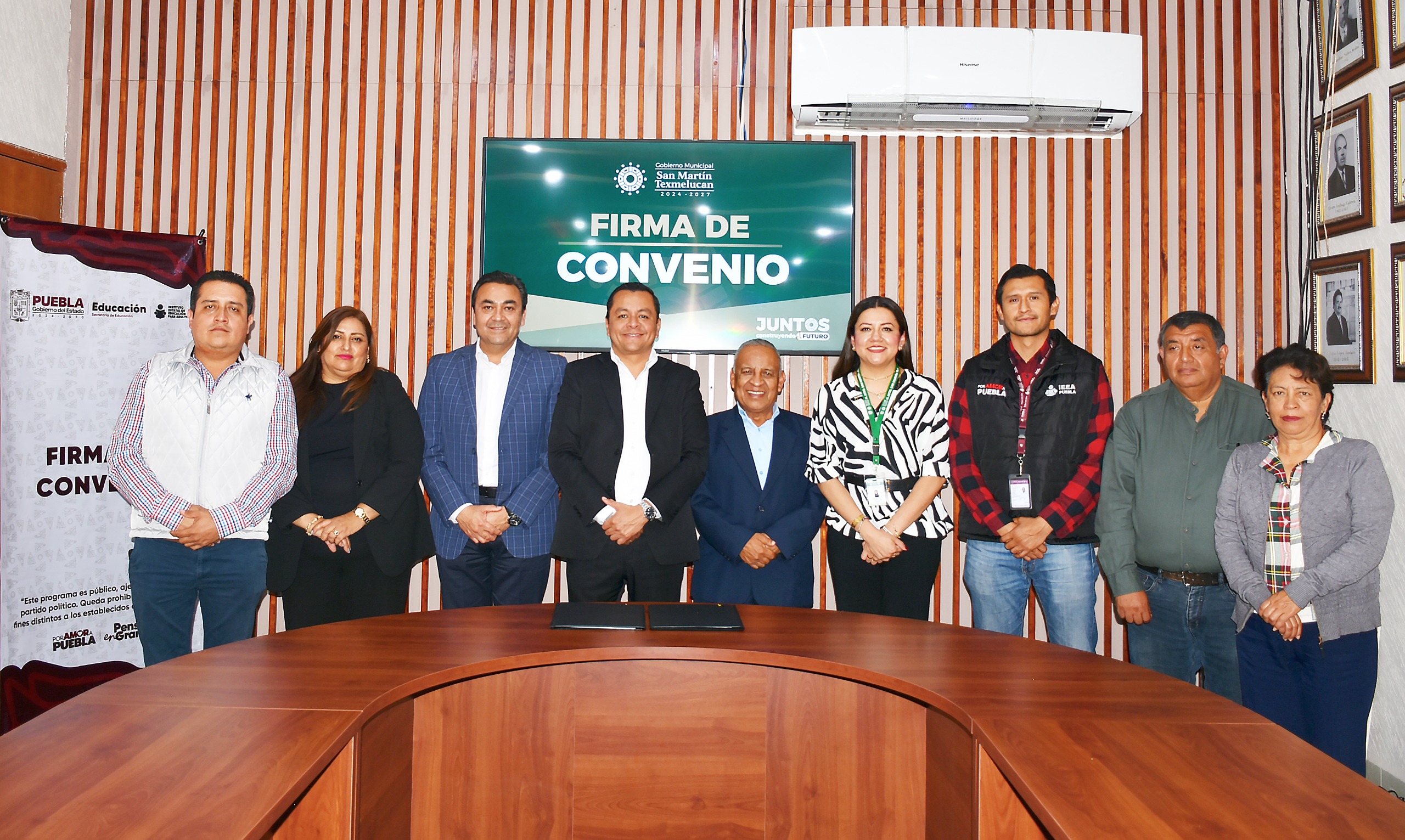 Firman gobierno de Texmelucan e IEEA convenios de colaboración en beneficio de adultos