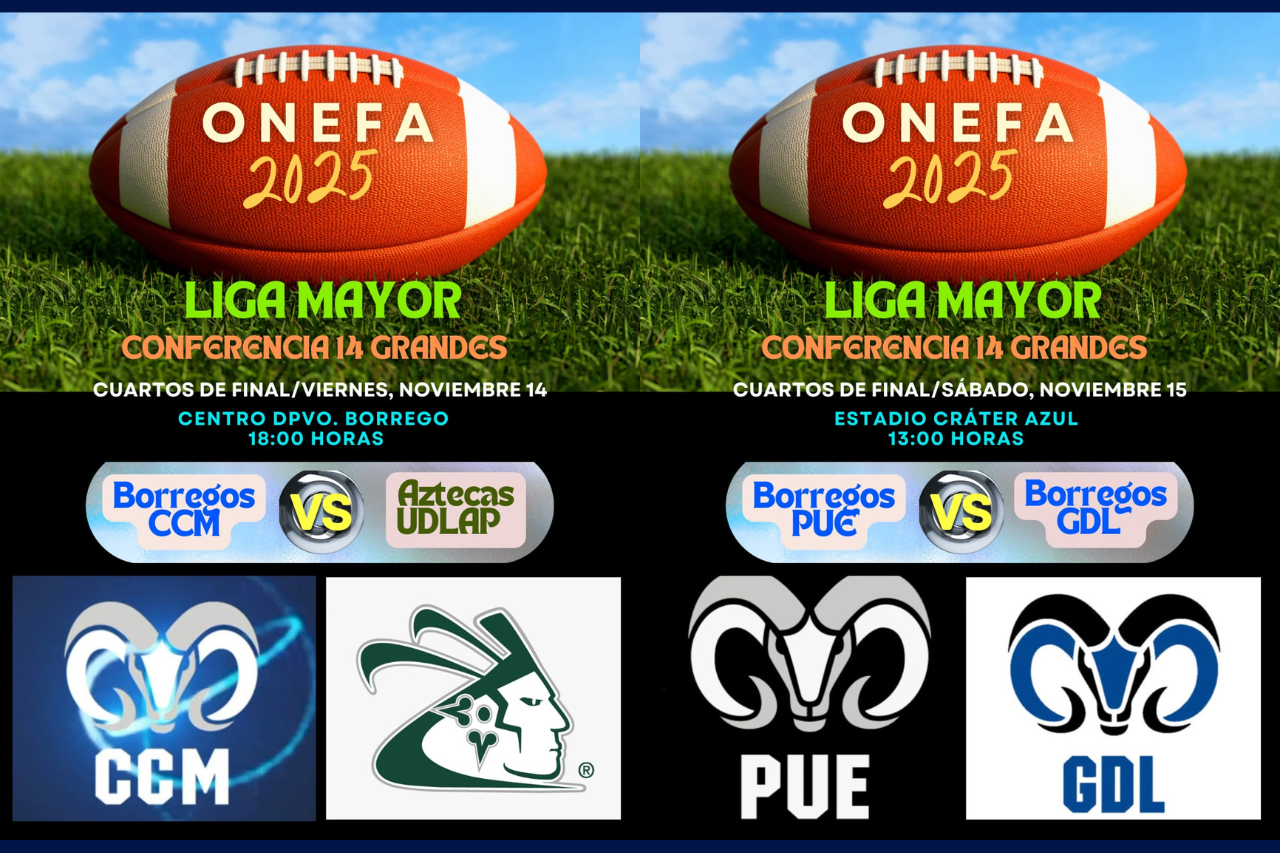 Definidos los horarios para los Cuartos de Final de los 14 Grandes de ONEFA