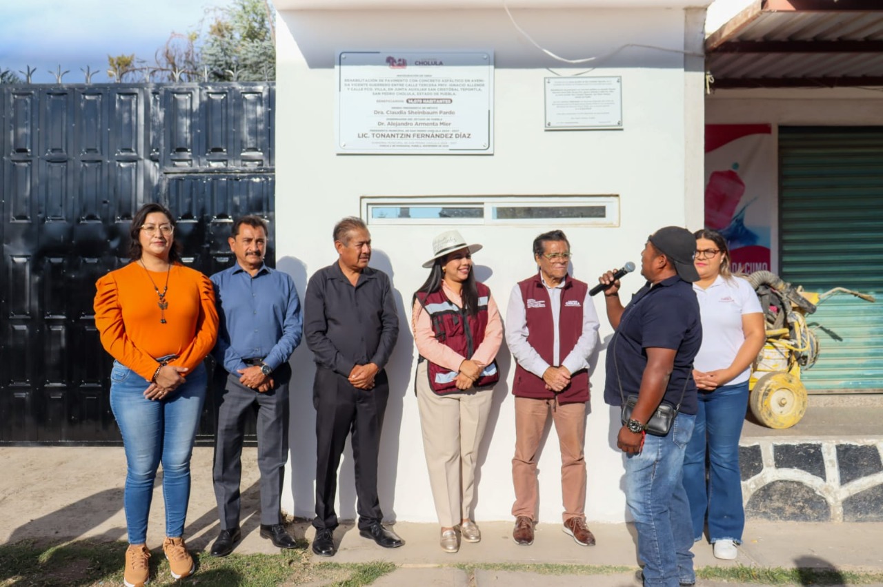 Tonantzin Fernández mejora la movilidad en Tepontla