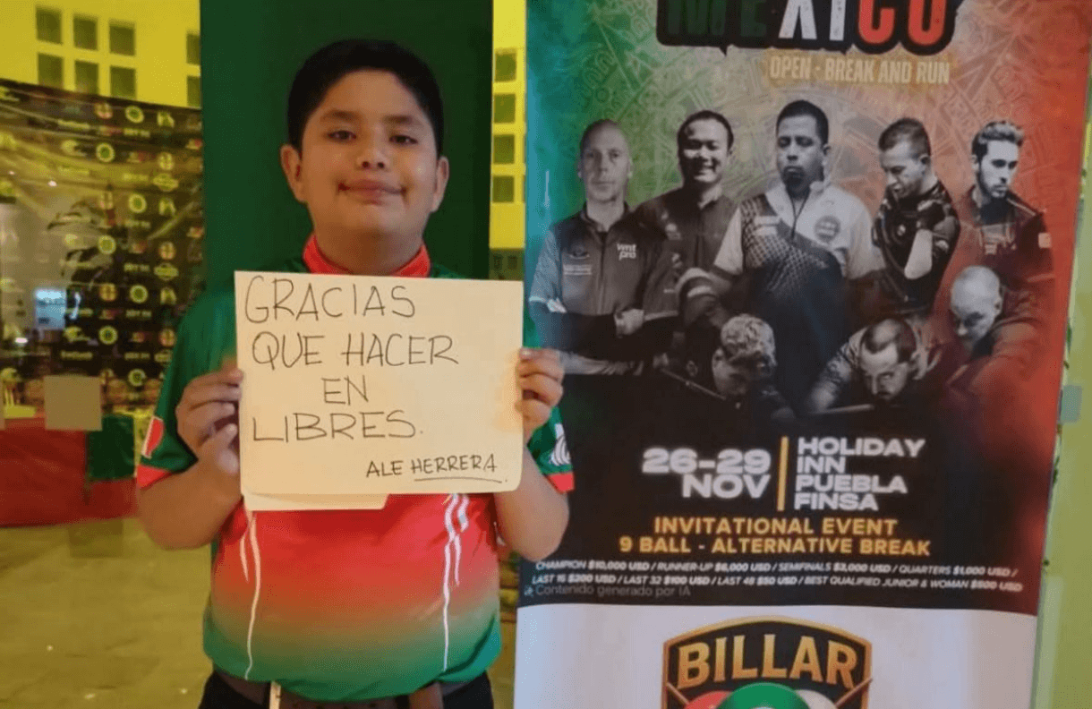 Poblano logra tercer lugar en el Mundial de Pool Bola 9