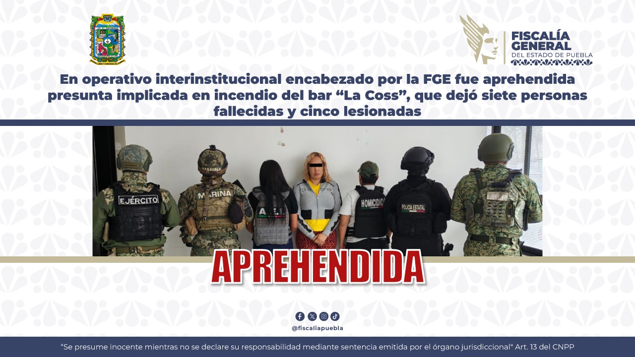 Aprehendida presunta implicada en incendio del bar “La Coss”