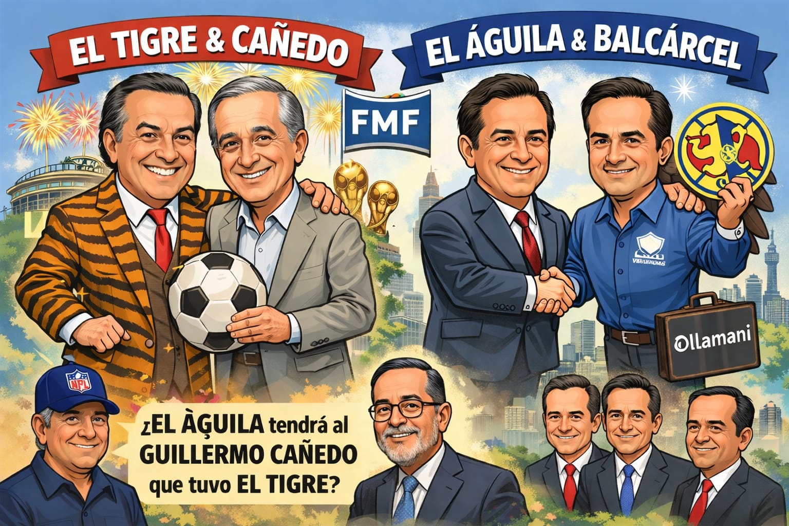 Guillermo Cañedo y El Tigre, Joaquín Balcárcel y El Águila.