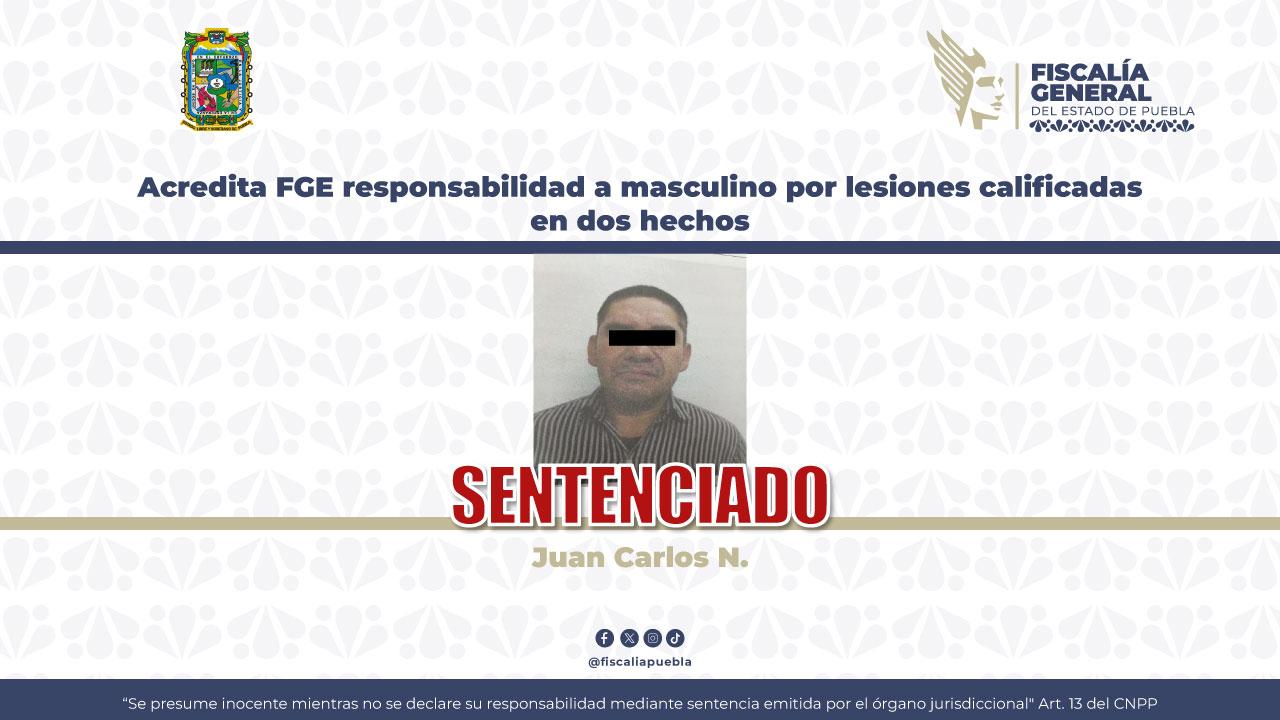 Acreditan a masculino por lesiones calificadas en dos hechos