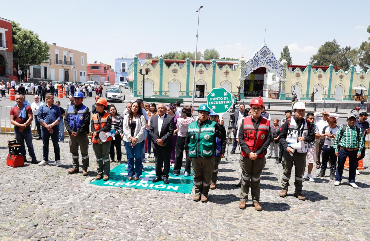 Más de 1.6 millones participan en simulacro en Puebla