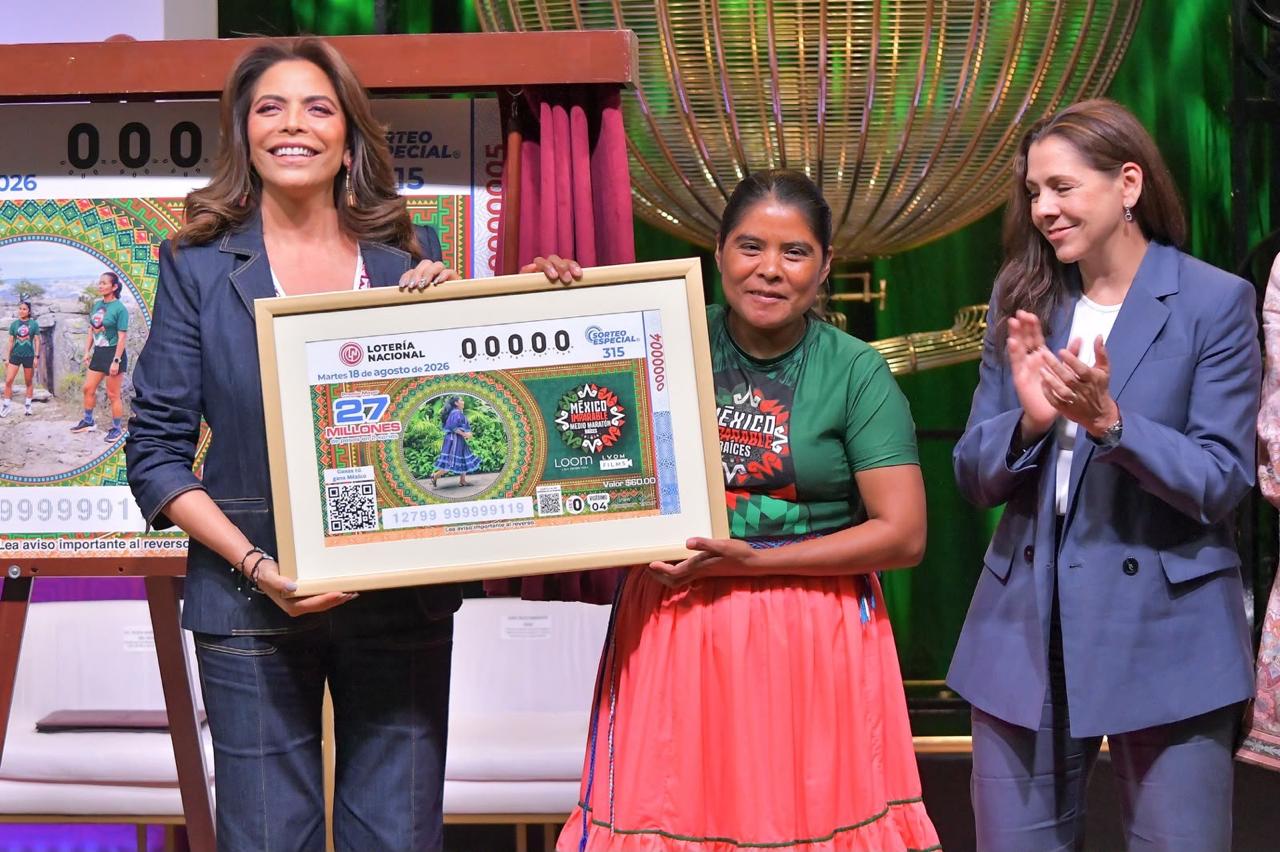 Lotería Nacional reconoce a las corredoras de México Imparable