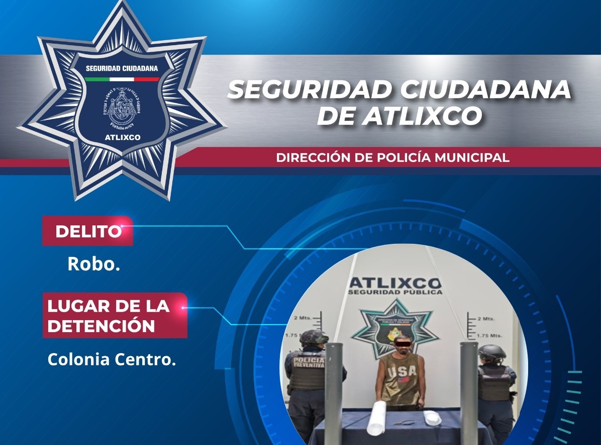 Policías de Atlixco frustran robo